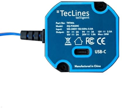 TecLines TNT004 Wandeinbau USB Tablet Unterputz Netzteil 30W Leistung