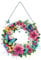 CXINLky DIY Diamond Painting Türkranz Anhänger mit Kette, Diamant Painting Fensterbilder, Schmetterling 5D Diamond Malerei Wandbehang Kits für Fenster Wand Eingang Garten Decor-04-Blume