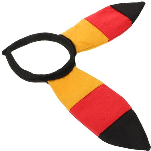 NOLITOY Tierohr-Stirnband Mit Deutscher Flagge Hasenohr-Haarband Plüsch-Hasenohr-Haarband Germain-Pride-Festival-Haarschmuck Für Nationale Sportveranstaltungen