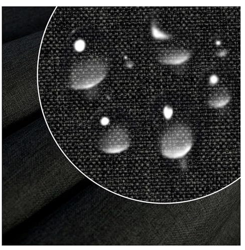 DreamRoots Tela Impermeable por metros Imitación Lino 600D, 220g/m², 160 cm de Ancho, toldo exterior para Tapicería y Toldos Stony beach 1M