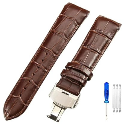 liyuxin66 for Tissot for Couturier T035 Armband Herren 1853 T035627 T035617 T035407 Arc Mouth Belt Echtes Leder Uhrenarmband 22mm 23mm 24mm(Brown-Steel-B1,23mm)