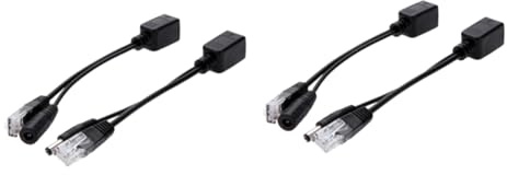 OSALADI 4pcs Poe Adapter Kit Dc Jack Poe Splitter Powerline Ethernet Cable for Ip Cameras Routers Telephony Security Monitoring