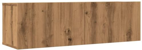 vidaXL Muebles para TV de Pared 2 uds Roble Artesanal 100x30x30 cm