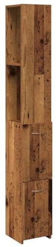 vidaXL Badezimmerschrank Altholz-Optik 25x25x170 cm Holzwerkstoff
