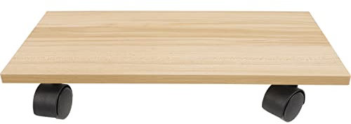 OFFSCH Desktop Computer Halterung Mit Verstellbarer Pc Tower Stand Für Schreibtisch Stabiler Holzrahmen Mit Kunststoffrädern Für Optimierte Luftzirkulation Und Einfache Mobilität Für