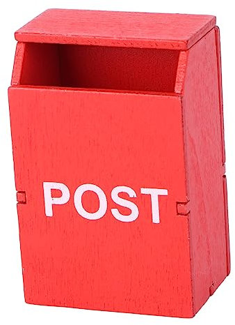 CRILSTYLEO Handmade 1:12 Miniature Mailbox Vintage Boys and Girls Letter Box for Children Pretend Post Box Miniature Home Decor