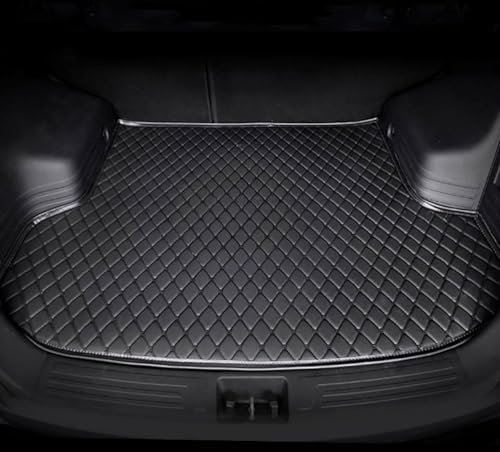 FGXBD Auto Leder Kofferraummatten für Audi Q2 2017-2022 2023 2024 2025, Wasserdicht Kratzfeste Langlebig Kofferraumwanne Ladungsschutz-Innenausstattung,Black