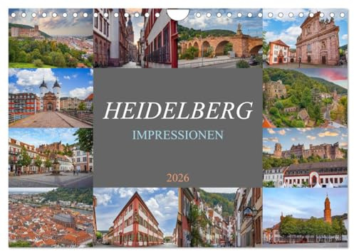 Heidelberg Impressionen (Wandkalender 2026 DIN A4 quer), CALVENDO Monatskalender: Erleben Sie die einzigartige Verbindung aus historischem Charme, ... in der Stadt Heidelberg. (CALVENDO Orte)