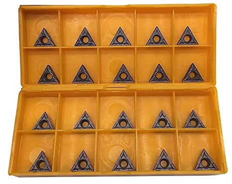 Hunricho 20pcs Carbid drehen Einsätze TCMT21.51 TCMT110204 Carbid Einsatz für Drehmaschine drehen Werkzeug Halter für Stahl, Edelstahl