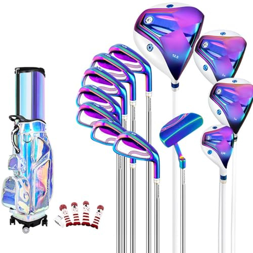 Set completo di mazze da golf per destrorsi con borsa di supporto, regalo per principianti, set di mazze da golf standard da donna