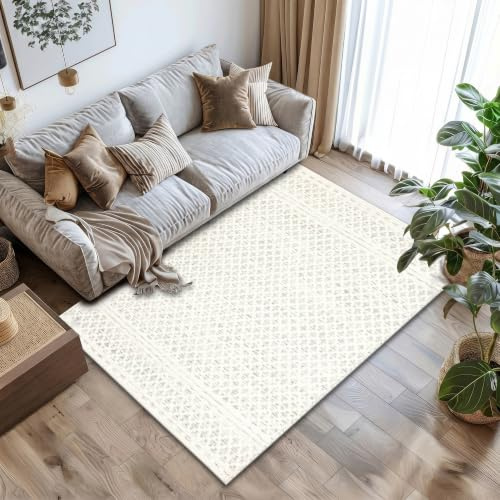 MY-RUG Teppich [60 x 90cm] Teppich Wohnzimmer | handgewebt aus Schurwolle