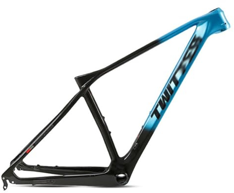 ZECHAO Carbonfaser-Rahmen, 27,5/29-Hardtail-Mountainbike-XC-AM-Rahmen, 15/17/19-Scheibenbremsrahmen, Schnellspanner, 135 mm, interne Zugführung(Blue,27.5 * 19)