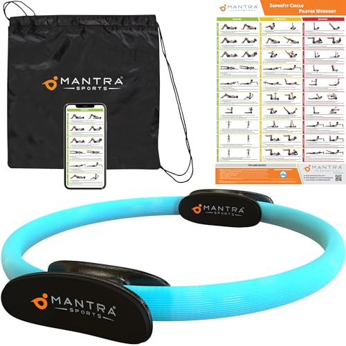 Pilates Ring Magic Circle, Pilates Equipment Pelvic Floor Strengthener for Women, Inner Thigh Exerciser, Glutes & Bum Toner, Wall Pilates Circle Thigh Master Thigh Toner, Core Balance & Kegel Exercise