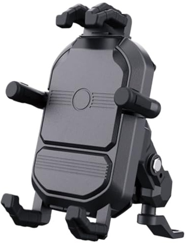 Support Plaque Navigation Support Téléphone/smartphone Sans Fil 15 W Avec Chargeur Antichoc Et Occultant Pour Moto Vélo Moto Support Navigation(Mirror Stand)