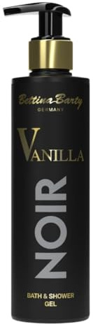 Bettina Barty Vanilla Noir Duschgel, 250 ml | Warmer Vanilleduft mit Pflaume, Amber und Kaschmirholz; für alle, die im Herbst warme, holzige Duftnoten mögen; vegan