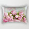 Newhomestyle Rechteckiger Überwurf Kissenbezug Shabby Chic Cottage Pink Floral Ranunculus Pfingstrosen Rosen Print Baumwolle Home Decor Quadratischer Kissenbezug 30,5 x 50,8 cm