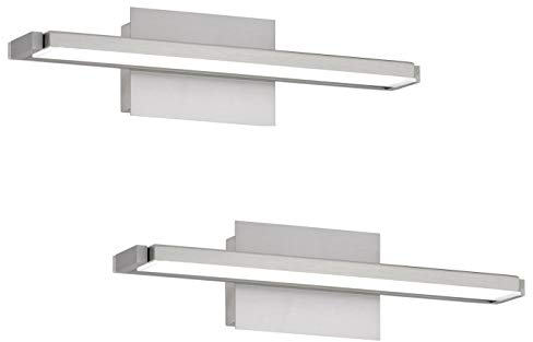 Honsel Verstellbares LED Wandleuchtenset je 40 cm mit Taster für Dimmen und Lichtfarbe