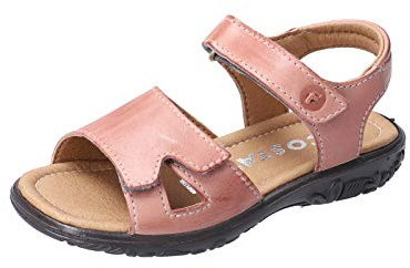 RICOSTA Mädchen Riemchensandalen MONI, Weite: Mittel (WMS), leger Sandalette sommerschuh Sommersandale bequem flach Kinder Kids,Rose,29 EU / 11 Child UK