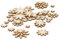Oblique Unique® 60 Holz Blumen Holzdeko Tischdeko Streudeko Dekoration für Ostern Geburtstag JGA Hochzeit Feier Party Deko Basteln Echtholz
