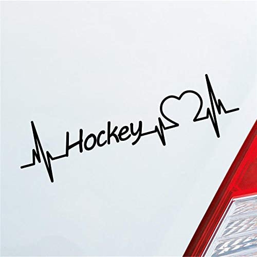 Hellweg Druckerei Hockey Herzschlag Ballsport Team Feld Sport Liebe Auto Aufkleber Sticker Heckscheibenaufkleber