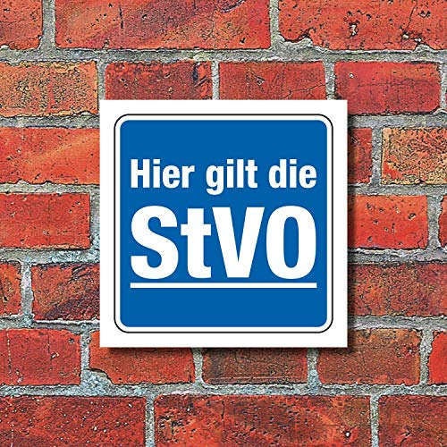 WERBEPUNKT. Schild Hier Gilt die StVO Hinweisschild Parkplatzschild 400 x 400 mm