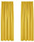 Deconovo Blickdichte Vorhänge Verdunkelungsgardine Dicke Thermovorhänge mit Kräuselband, 220x140cm(HöhexBreite), Senfgelb, 2er Set