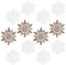 com-four® 12x Christbaumschmuck in Zwei Farben - Weihnachtsdeko Schneeflocke - Anhänger für Weihnachten in bronzefarben und weiß (12-teilig - 10-13cm)