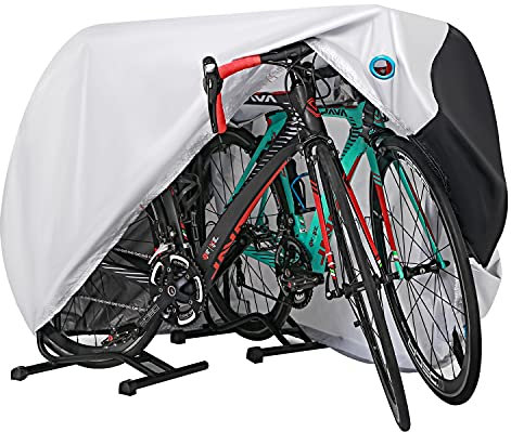 Bicycle Cover for 2-3 Bikes Waterproof Outdoor Bike Cover with Lock Hole for Mountain Bikes and Road Bikes