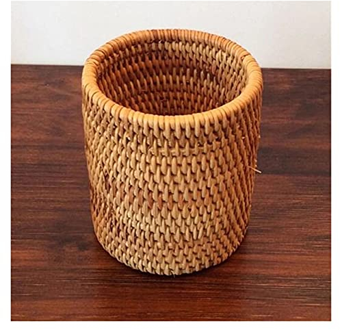 Tubo De Palillos Chinos De Ratán Manual, Pala Tipo Cuchara, Cubo, Cuchillos De Cena, Artículo De Mesa Para Tenedores, Caja De Almacenamiento Doméstico, Organizador De Cestas ( Color : Cylindrical )