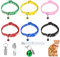 XPOOS 6Pcs Collier Chat Anti Étranglement et Porte-adresse, Libération Rapide pour avec Clochette, Réglable Réfléchissant Boucle De Sécurité, Chatons Ou Chiots