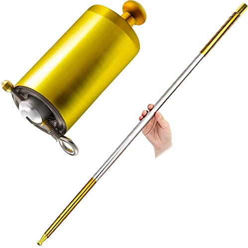 130cm Magischer Zauberstab Metall, Professioneller Zauberstab Tragbare Stahlstange Magische Teleskopstange Edelstahl Pocket Stick Taschenstab Pocket Staff Ausziehbarer Zauberstab Zaubertricks Zubehör