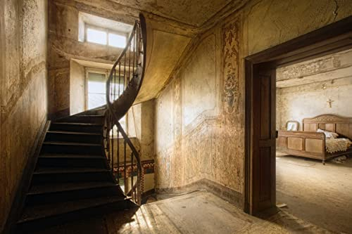 VLIES Fototapete-LOST PLACES-(PF6483)-350x260 cm-Gebäude Haus Fabrik Werkstatt Theater Kino Industrie Vintage Dekor XXL Wandbild Poster Moderne Tapete