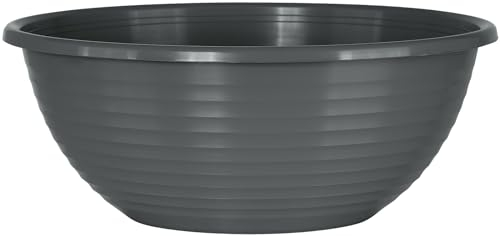Geli Pflanzschale Standard rund aus Kunststoff, Farbe:anthrazit, Durchmesser:27 cm