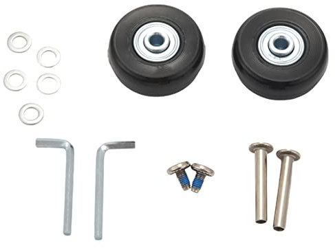 Ersatzrollen für Koffer/Inline-Skates, 45 x 19 mm, Schwarz, 2 Stück