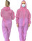 BICAP 10 x Einweg Overall | Maleroverall Schutzanzug für leichte Malerarbeiten, Lackierarbeiten, Reinigungsarbeiten | Maleranzug Schutzkleidung Lackieranzug Einweganzug Overall mit Kapuze (Rosa, S)