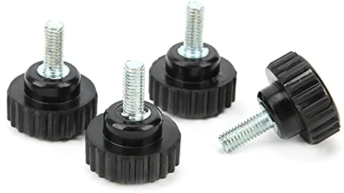 10 Stück M6-Rändelschrauben M6 x 15 mm mit Gewinde Rändelschraube Griffknöpfe Rändelschraube schwarz Kunststoff-Klemmschraube Knopf 25 mm gerader Gewinde-Feststellgriff