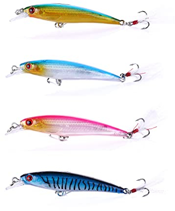 DEZ 4 PCS angelzubehör angeln angelköder spinner angelköder barsch köder forellenköder gummi gummiköder kunstköder gummifisch hecht angeln fishing lures