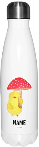 Mr. & Mrs. Panda Personalisierte Thermosflasche Küken Fliegenpilz - Ostergeschenke, Osterdeko, Personalisierte Geschenke, Personalisierte