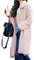 OMZIN Damen Faux Pelz Mäntel Pelzmantel Felljacke Plüschmantel Kunstpelz Faux Kunstfell Overcoat Winter Thick Kardigans Outerwear Rosa S