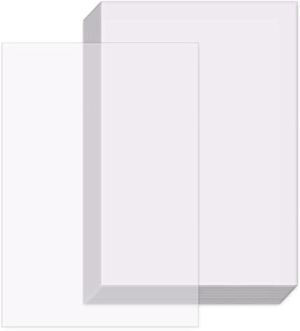 OSDUE 100 Blatt Transparentpapier, 53g DIN A4 Pauspapier weiß & Bedruckbar Tracing Paper, Bastelpapier Laternenpapier Transparent für Skizzieren, DIY-Karten, Verpacken, Zeichnen (210 * 297mm)