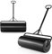 COSTWAY 63L Rodillo de Césped de Metal, Ancho: 90 cm, Ø: 30 cm, Rodillo Cesped Llenado de Agua/Arena Empujado/Remolcado con Mango de Agarre Desmontable para Jardín, Patio, Parque, Granja (Negro)