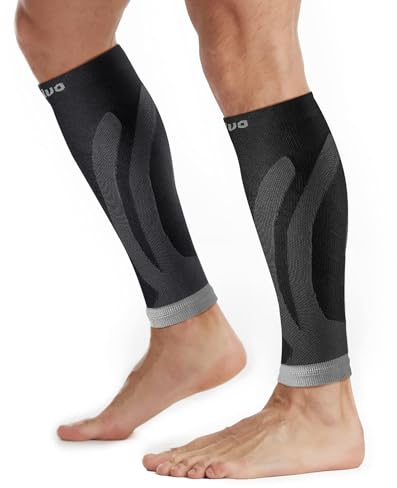 CAMBIVO Wadenbandage 2 Paar, Kompressionsstrümpfe Damen Herren, Stützstrümpfe, Thrombosestrümpfe Damen Herren, Kompressionssocken, Waden Kompression für Sport, Laufen, Schwellung, Erholung