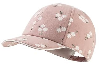 Sterntaler Baseball -Cap Blümchen für Mädchen - Schildkappe aus Baumwoll -Musselin mit floralen Muster - Basecap mit Gummizug - mattrosa, 45