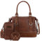 Wrangler Arzttaschen-Set für Damen, Top-Griff, Umhängetasche mit Handy-Handtaschen und Münzbörse, 3-teilig, Auffälliges Braun, Einheitsgröße