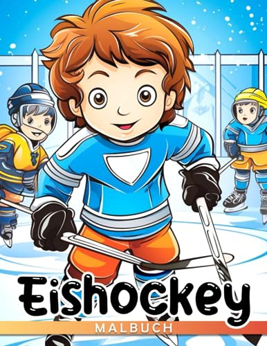 Eishockey-Malbuch: Liebenswerte Tierarten spielen Eishockey Ausmalbilder mit entzückenden Illustrationen für Kinder und Jugendliche - Geschenkidee für Animationsfans