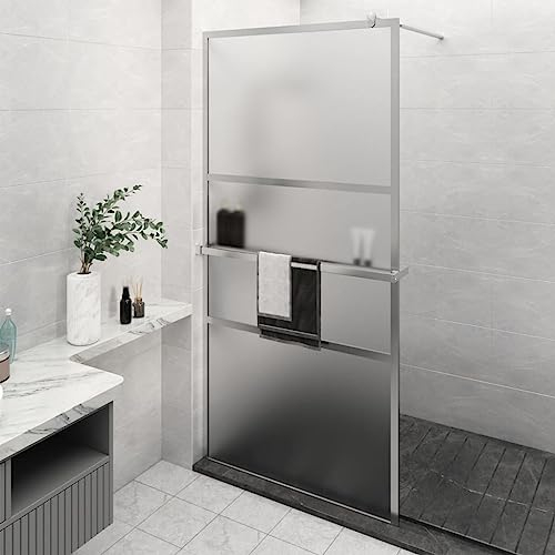 Hardware Paroi de douche à l'italienne avec étagère Chromé 115 x 195 cm