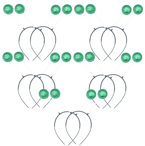 WOONEKY 10st Pom Pom Headbopper Antennen-stirnband Außerirdischer Kopfschmuck Neuheit-stirnbänder Alien-kostüm Marsianer Stirnband Party-stirnbänder Haarschmuck Kleidung Schaumstoffkugeln