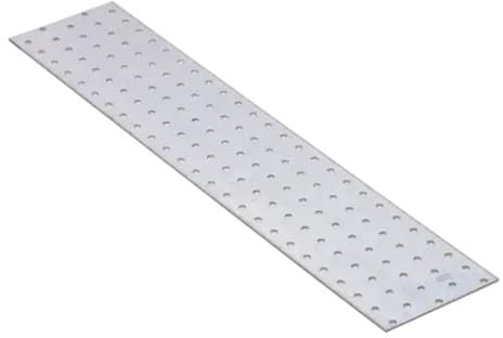 500mm x 100mm Galvanised Perforated Flat Plate Connector Joining Plates Metal Brace Brackets for Wood 2mm Thick Steel PP17 (Pack of 1) L03-06ABC