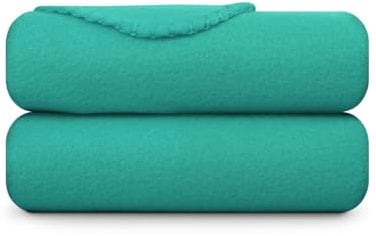 Fleecedecke 130x170cm (Türkis) Wohndecke, Kuscheldecke - Öko Tex - warme Coral Fleece Decke, kuschelig und atmungsaktiv mit Kettelrand - Autodecke