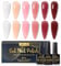 INPING Vernis à Ongles Gel Semi Permanents,6 Couleurs Transparent Gelée Blanc Rose Nude Couleur Abricot Brun Vernis Semi permanent Gel UV LED Salon Art Manucure,8ML